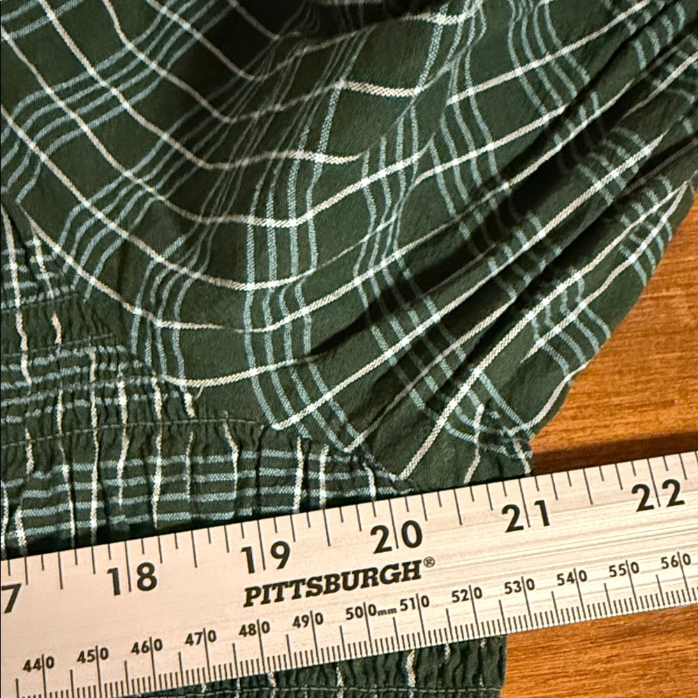 Universal Thread Plaid Long Sleeve Dress in Forest Green - Picture 9 of 10